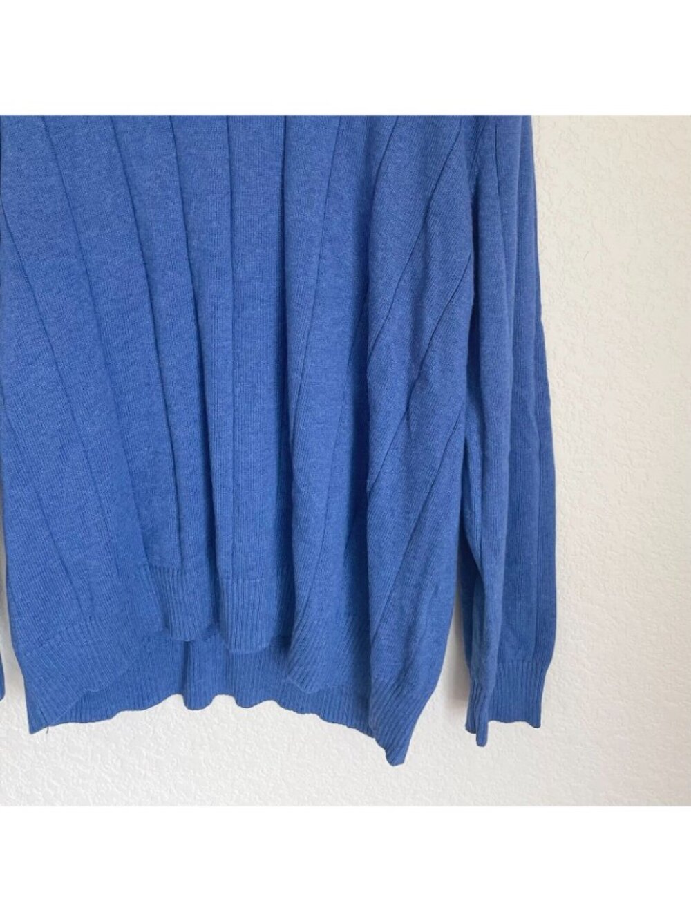 Club Room Men's Retro V Neck Pullover cardigan Sweater Blue Size 3XL - Picture 5 of 10